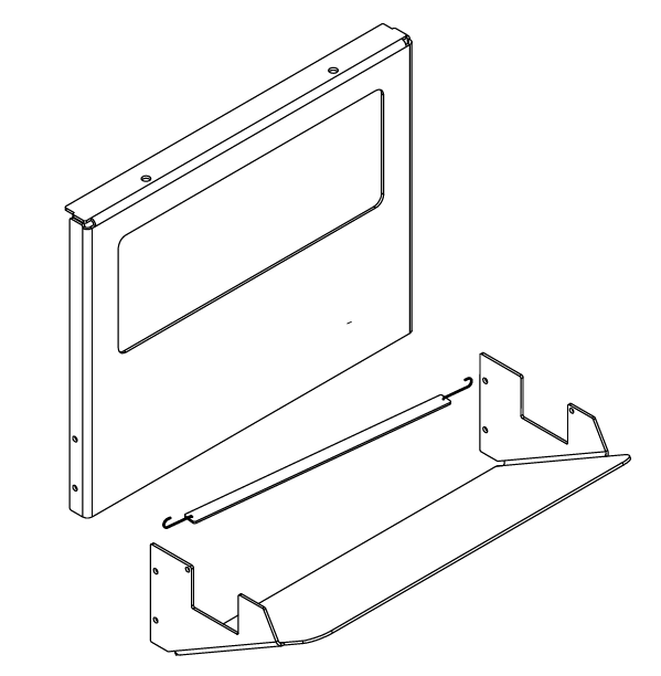 Wheel chock holder mounted on a commercial truck or trailer